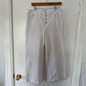 J. McLaughlin White Wide-Leg Denim Pant Size 12